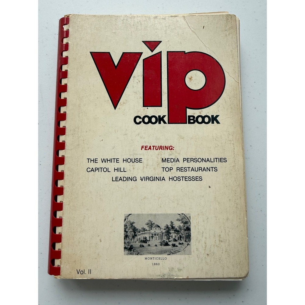 Vintage 1977 VIP Cookbook Vol 2 American Cancer Society Richmond Virginia 350pgs